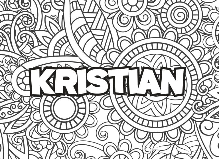 Prenom Kristian Coloriage mandala - dessin gratuit &agrave; imprimer