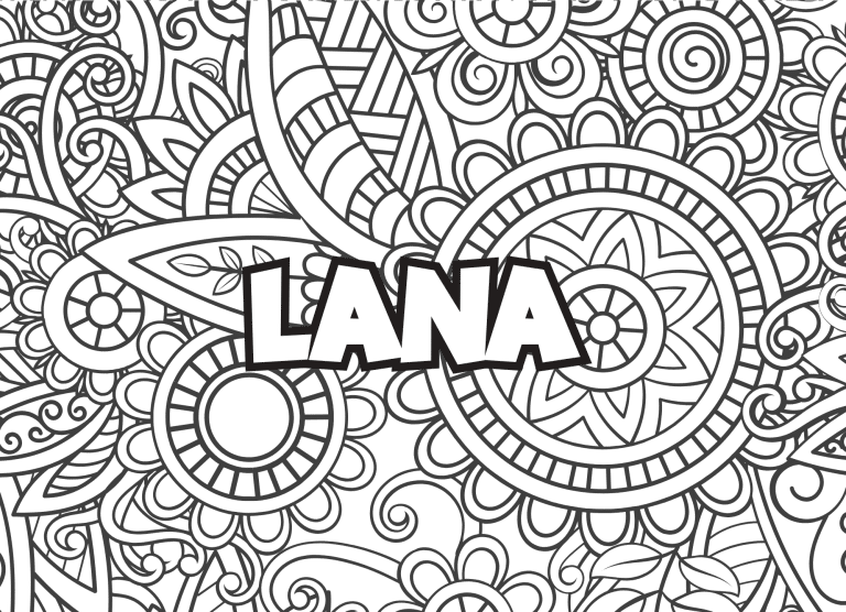 Prenom Lana Coloriage mandala - dessin gratuit &agrave; imprimer