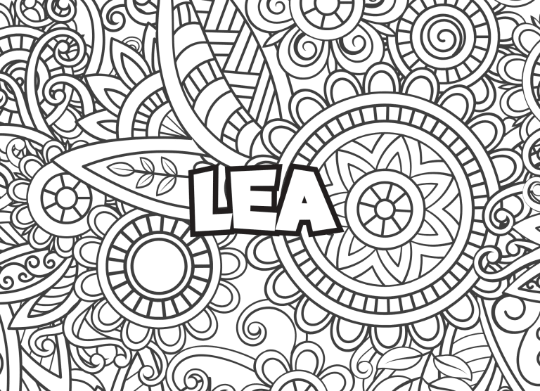 Prenom L&eacute;a Coloriage mandala - dessin gratuit &agrave; imprimer