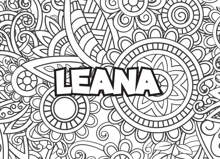 Prenom L&eacute;ana Coloriage mandala - dessin gratuit &agrave; imprimer