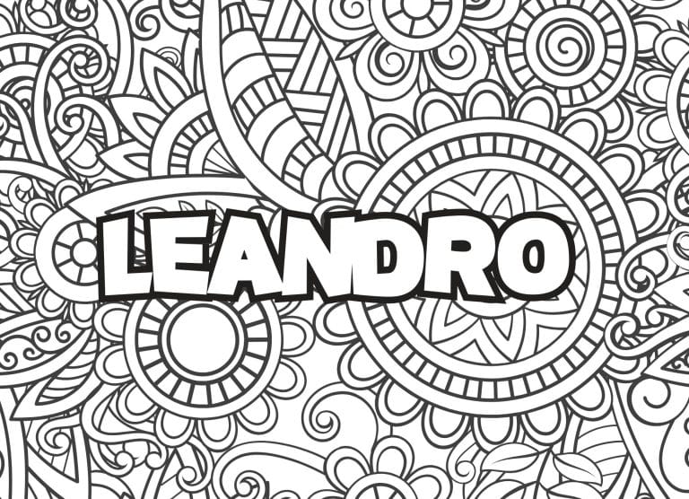 Prenom Leandro Coloriage mandala - dessin gratuit &agrave; imprimer