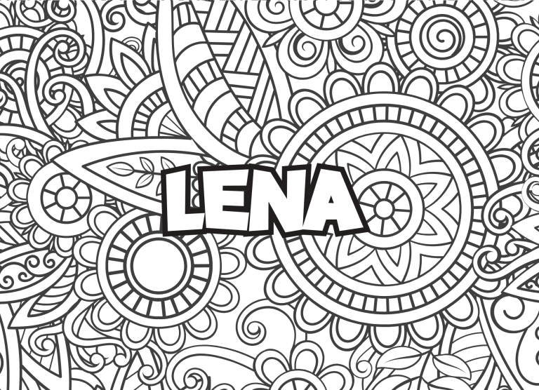 Prenom L&eacute;na Coloriage mandala - dessin gratuit &agrave; imprimer