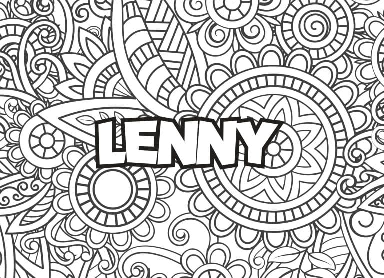 Prenom Lenny Coloriage mandala - dessin gratuit &agrave; imprimer