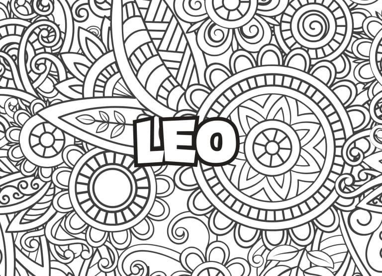 Prenom Leo Coloriage mandala - dessin gratuit &agrave; imprimer