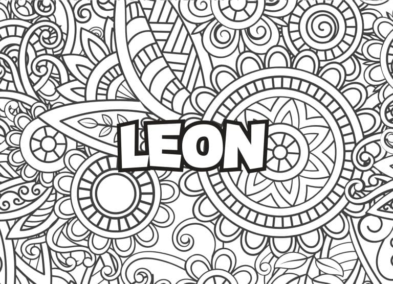 Prenom Leon Coloriage mandala - dessin gratuit &agrave; imprimer