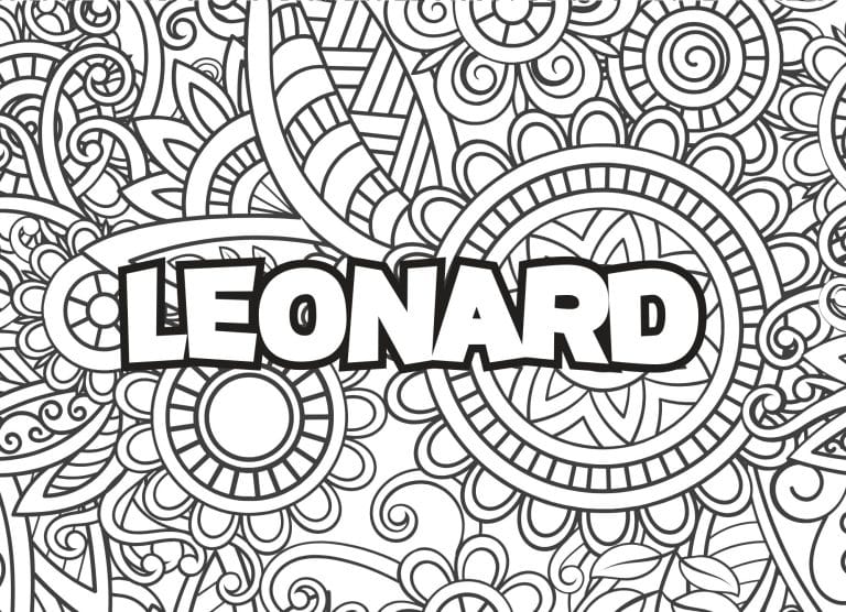 Prenom Leonard Coloriage mandala - dessin gratuit &agrave; imprimer