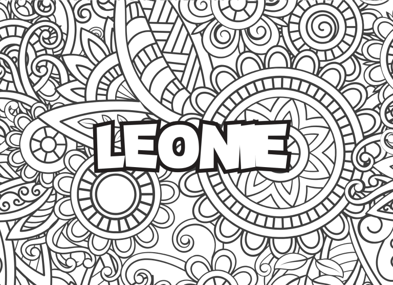 Prenom L&eacute;onie Coloriage mandala - dessin gratuit &agrave; imprimer