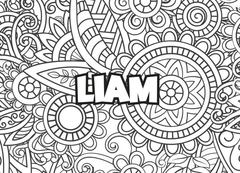 Prenom Liam Coloriage mandala - dessin gratuit &agrave; imprimer