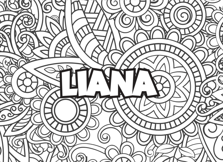 Prenom Liana Coloriage mandala - dessin gratuit &agrave; imprimer