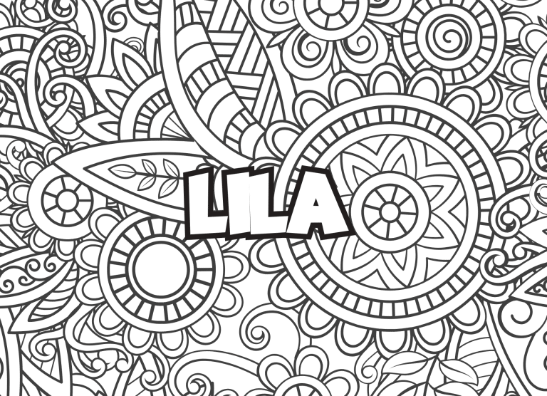 Prenom Lila Coloriage mandala - dessin gratuit &agrave; imprimer