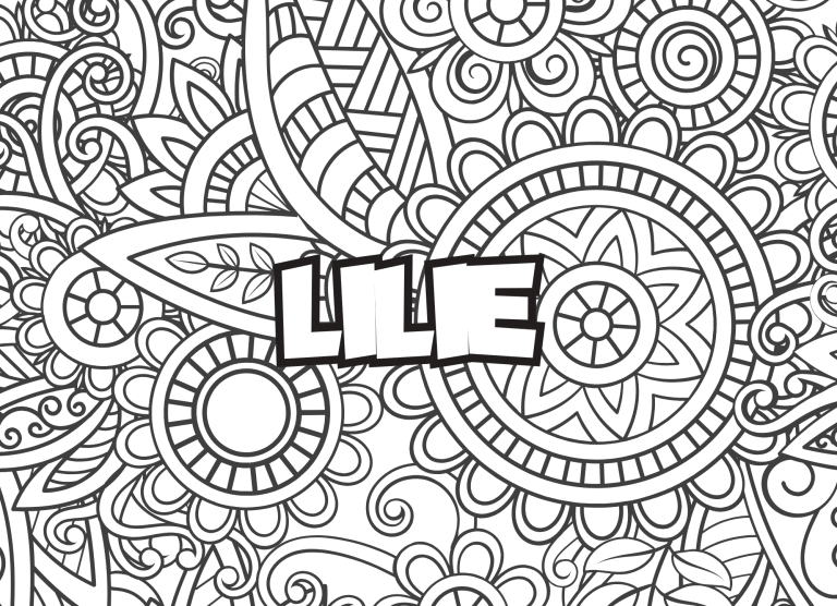 Prenom Lilie Coloriage mandala - dessin gratuit &agrave; imprimer