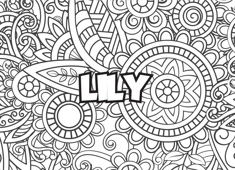 Prenom Lily Coloriage mandala - dessin gratuit &agrave; imprimer
