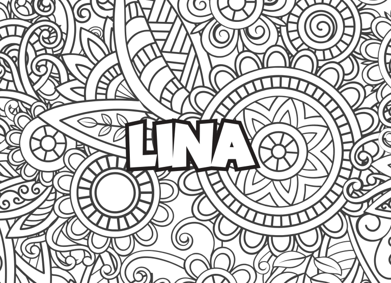 Prenom Lina Coloriage mandala - dessin gratuit &agrave; imprimer