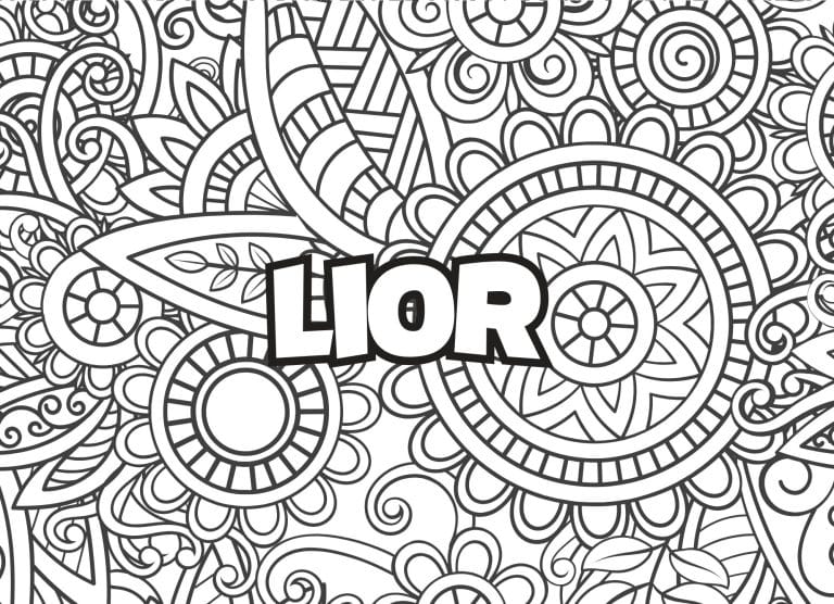 Prenom Lior Coloriage mandala - dessin gratuit &agrave; imprimer