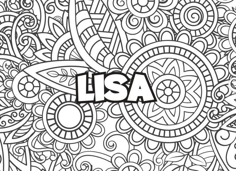 Prenom Lisa Coloriage mandala - dessin gratuit &agrave; imprimer