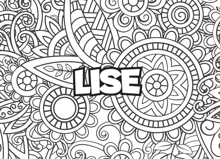 Prenom Lise Coloriage mandala - dessin gratuit &agrave; imprimer