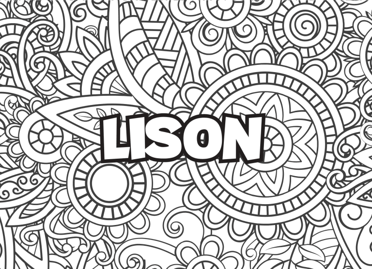 Prenom Lison Coloriage mandala - dessin gratuit &agrave; imprimer