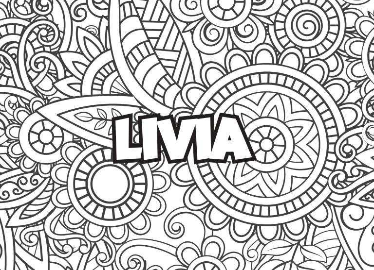 Prenom Livia Coloriage mandala - dessin gratuit &agrave; imprimer