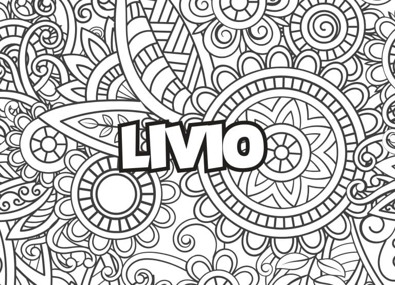 Prenom Livio Coloriage mandala - dessin gratuit &agrave; imprimer