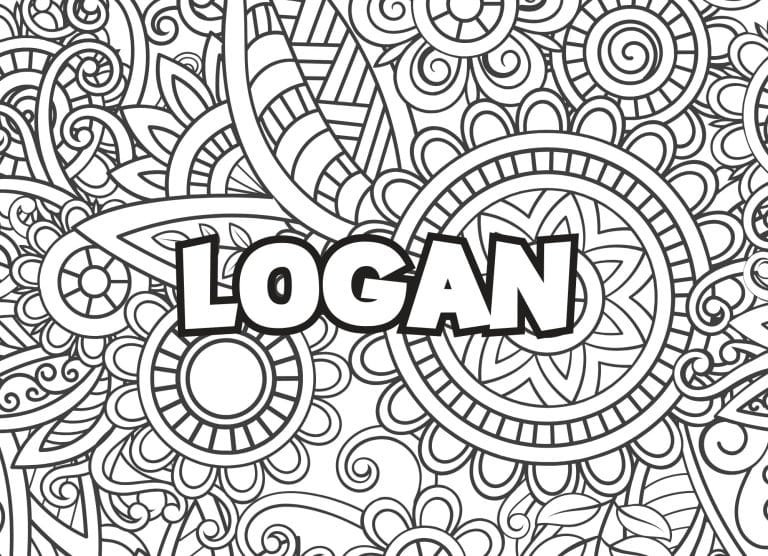 Prenom Logan Coloriage mandala - dessin gratuit &agrave; imprimer