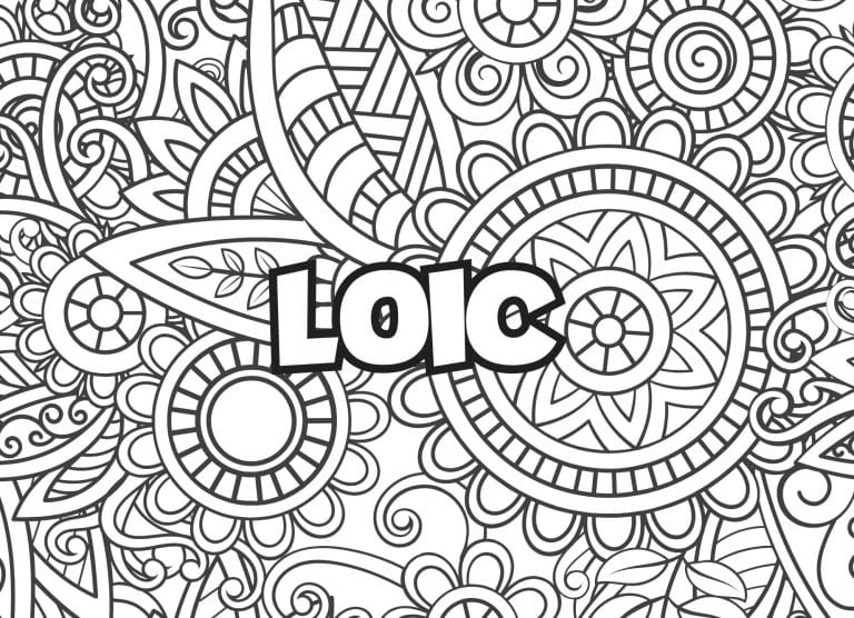 Prenom Loic Coloriage mandala - dessin gratuit &agrave; imprimer