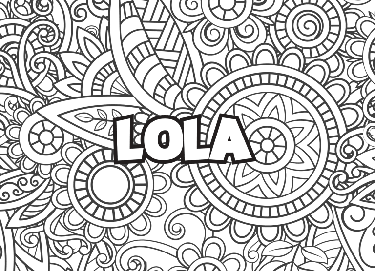 Prenom Lola Coloriage mandala - dessin gratuit &agrave; imprimer
