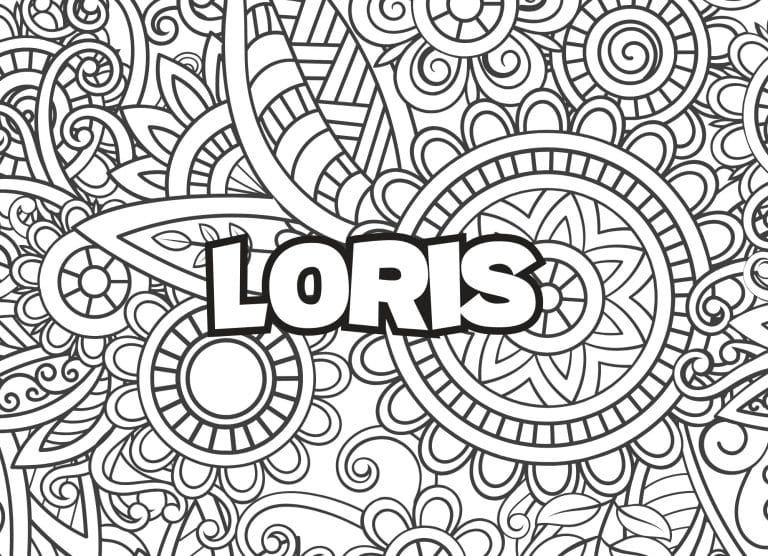 Prenom Loris Coloriage mandala - dessin gratuit &agrave; imprimer