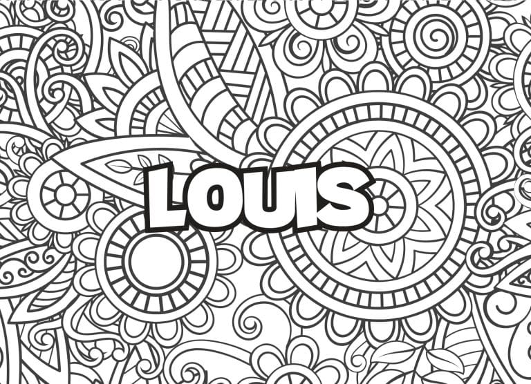 Prenom Louis Coloriage mandala - dessin gratuit &agrave; imprimer