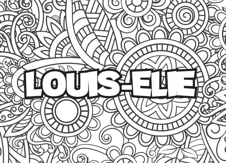 Prenom Louis elie Coloriage mandala - dessin gratuit &agrave; imprimer