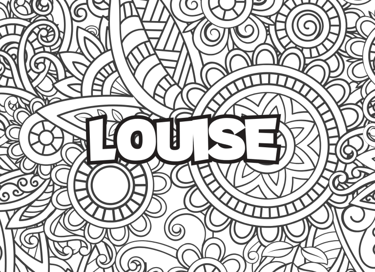 Prenom Louise Coloriage mandala - dessin gratuit &agrave; imprimer