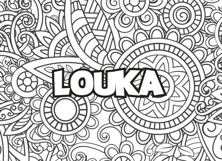 Prenom Louka Coloriage mandala - dessin gratuit &agrave; imprimer