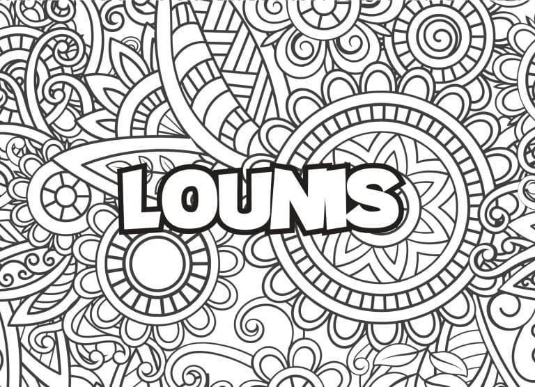 Prenom Lounis Coloriage mandala - dessin gratuit &agrave; imprimer