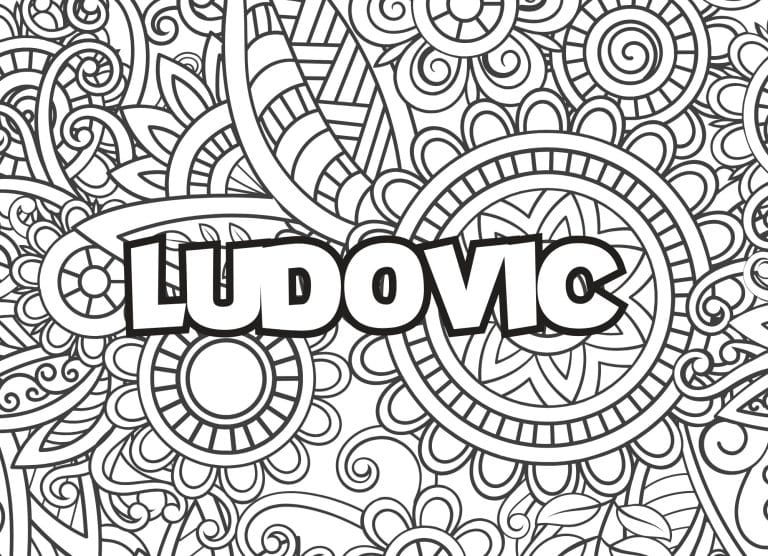 Prenom Ludovic Coloriage mandala - dessin gratuit &agrave; imprimer