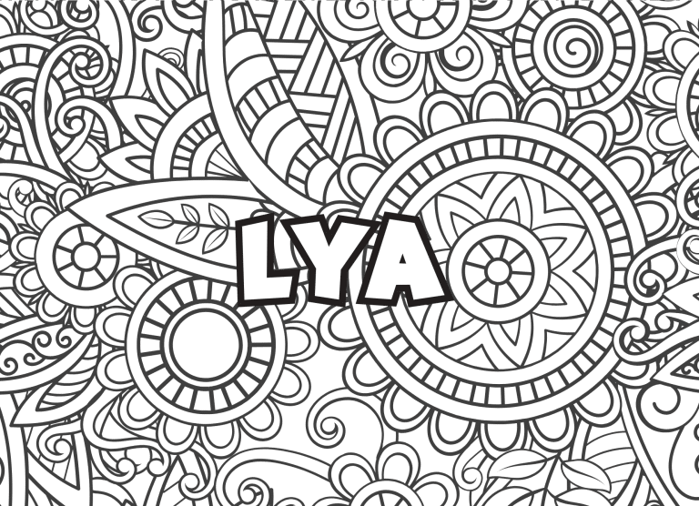 Prenom Lya Coloriage mandala - dessin gratuit &agrave; imprimer