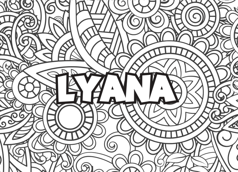 Prenom Lyana Coloriage mandala - dessin gratuit &agrave; imprimer