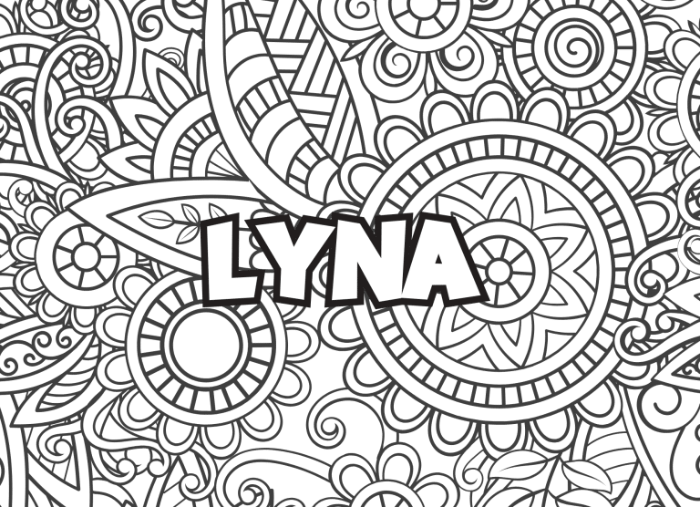 Prenom Lyna Coloriage mandala - dessin gratuit &agrave; imprimer