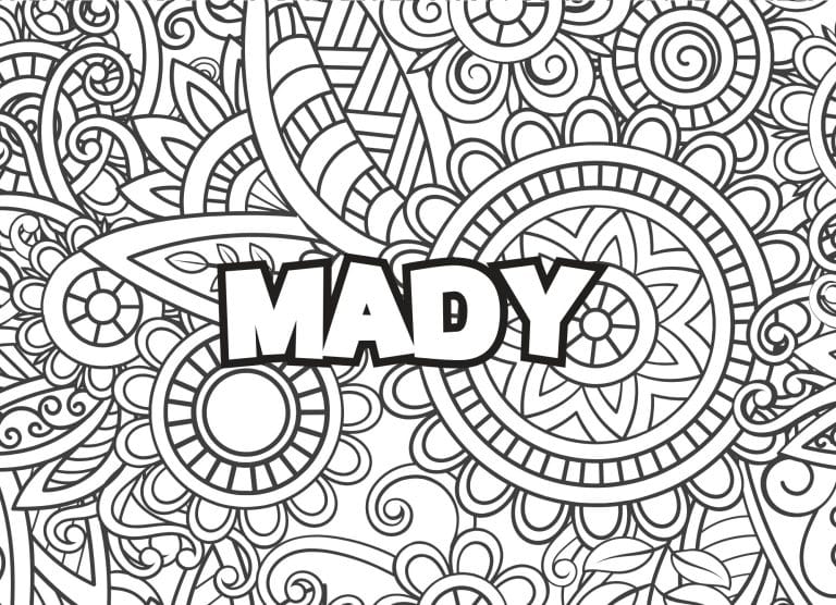Prenom Mady Coloriage mandala - dessin gratuit &agrave; imprimer