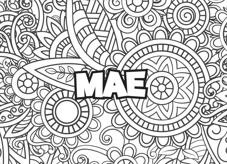 Prenom Mae Coloriage mandala - dessin gratuit &agrave; imprimer