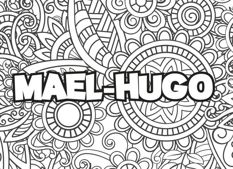 Prenom Mael hugo Coloriage mandala - dessin gratuit &agrave; imprimer