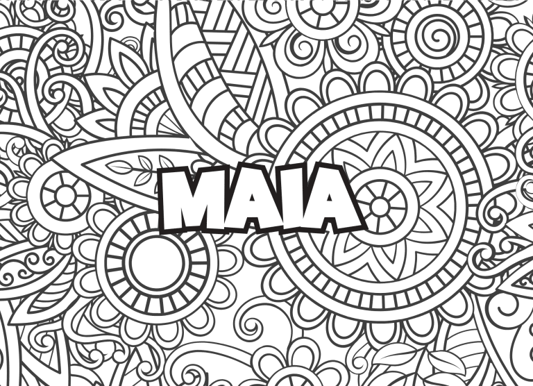 Prenom Ma&iuml;a Coloriage mandala - dessin gratuit &agrave; imprimer