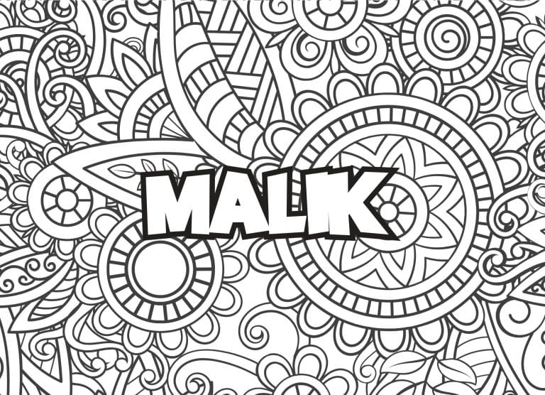 Prenom Malik Coloriage mandala - dessin gratuit &agrave; imprimer