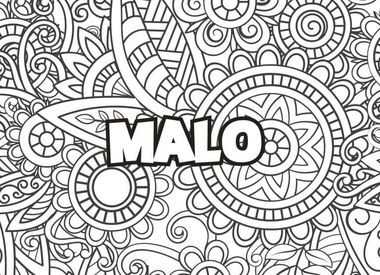 Prenom Malo Coloriage mandala - dessin gratuit &agrave; imprimer