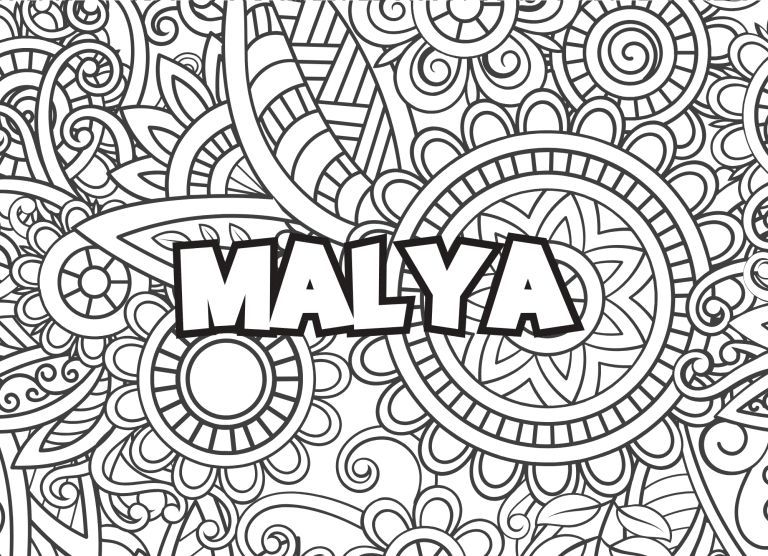 Prenom Malya Coloriage mandala - dessin gratuit &agrave; imprimer