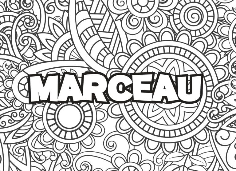 Prenom Marceau Coloriage mandala - dessin gratuit &agrave; imprimer