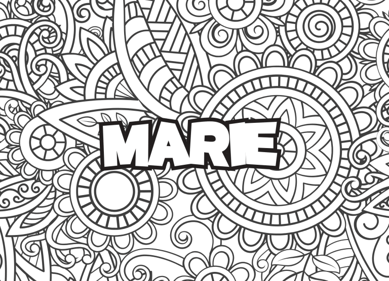 Prenom Marie Coloriage mandala - dessin gratuit &agrave; imprimer