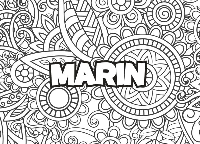 Prenom Marin Coloriage mandala - dessin gratuit &agrave; imprimer
