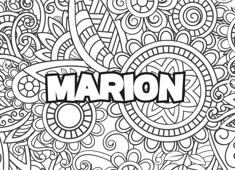Prenom Marion Coloriage mandala - dessin gratuit &agrave; imprimer