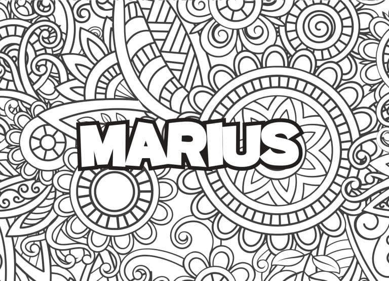 Prenom Marius Coloriage mandala - dessin gratuit &agrave; imprimer