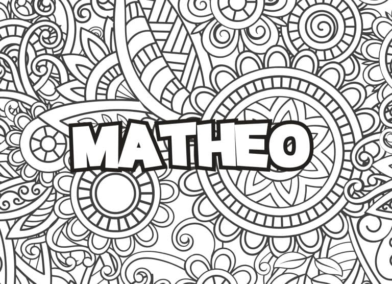 Prenom Matheo Coloriage mandala - dessin gratuit &agrave; imprimer