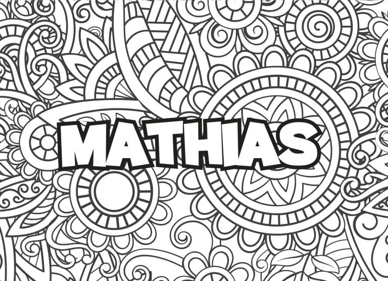 Prenom Mathias Coloriage mandala - dessin gratuit &agrave; imprimer